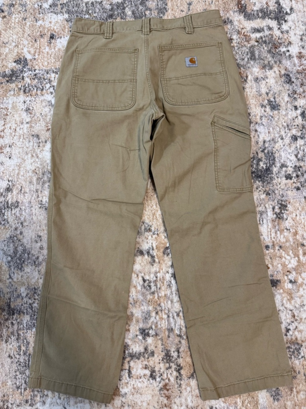 Carhartt Men’s Olive-Tan Cargo Work Pants